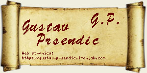 Gustav Pršendić vizit kartica